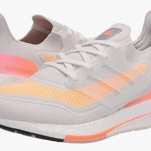 Adidas Ultraboost 21 (Crystal White/Crystal White/Acid Orange)
